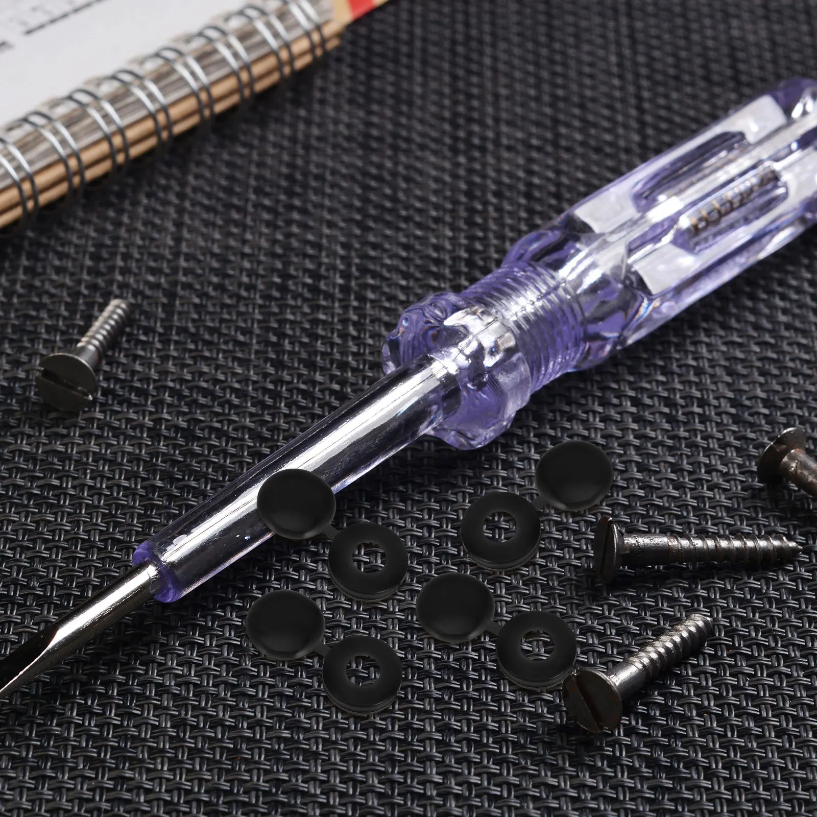 500Pcs Black Plastic Screw Caps Furniture Screw Covers Flip Top Hinged Decorative Cover Caps for Cabinet DIY Office Projects