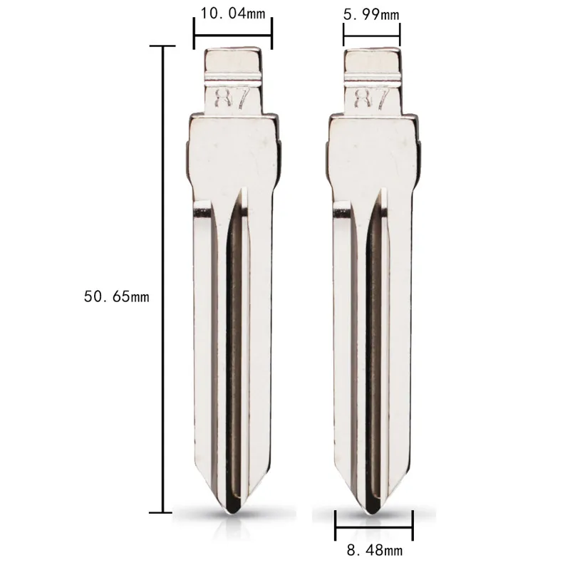 10 sztuk/partia#87 B111 KD Key Blade Blank Metal Uncut Flip KD VVDI Zdalne ostrze kluczyka samochodowego do zdalnego kluczyka Buick LaCrosse