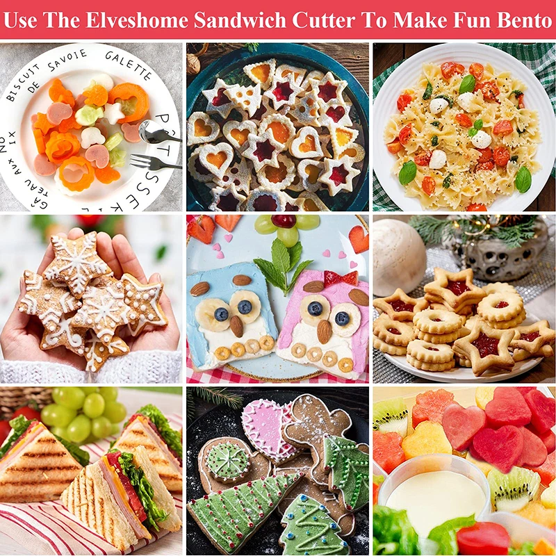 Sandwich-Ausstecher-Set für Kinder, Lebensmittel, Kekse, Brot, Formenbauer, Obst- und Gemüseformen, Schneidform, Backwerkzeuge für Kinder – Detail 18