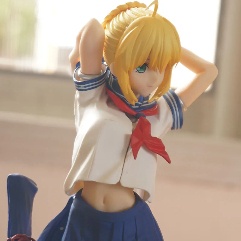 FGO Jeanne d'Arc الزي المدرسي Ver. مجسم صابر بمقياس 1/7، هدية قابلة للجمع لسطح المكتب من Fate Grand Order White Jeanne Anime #3