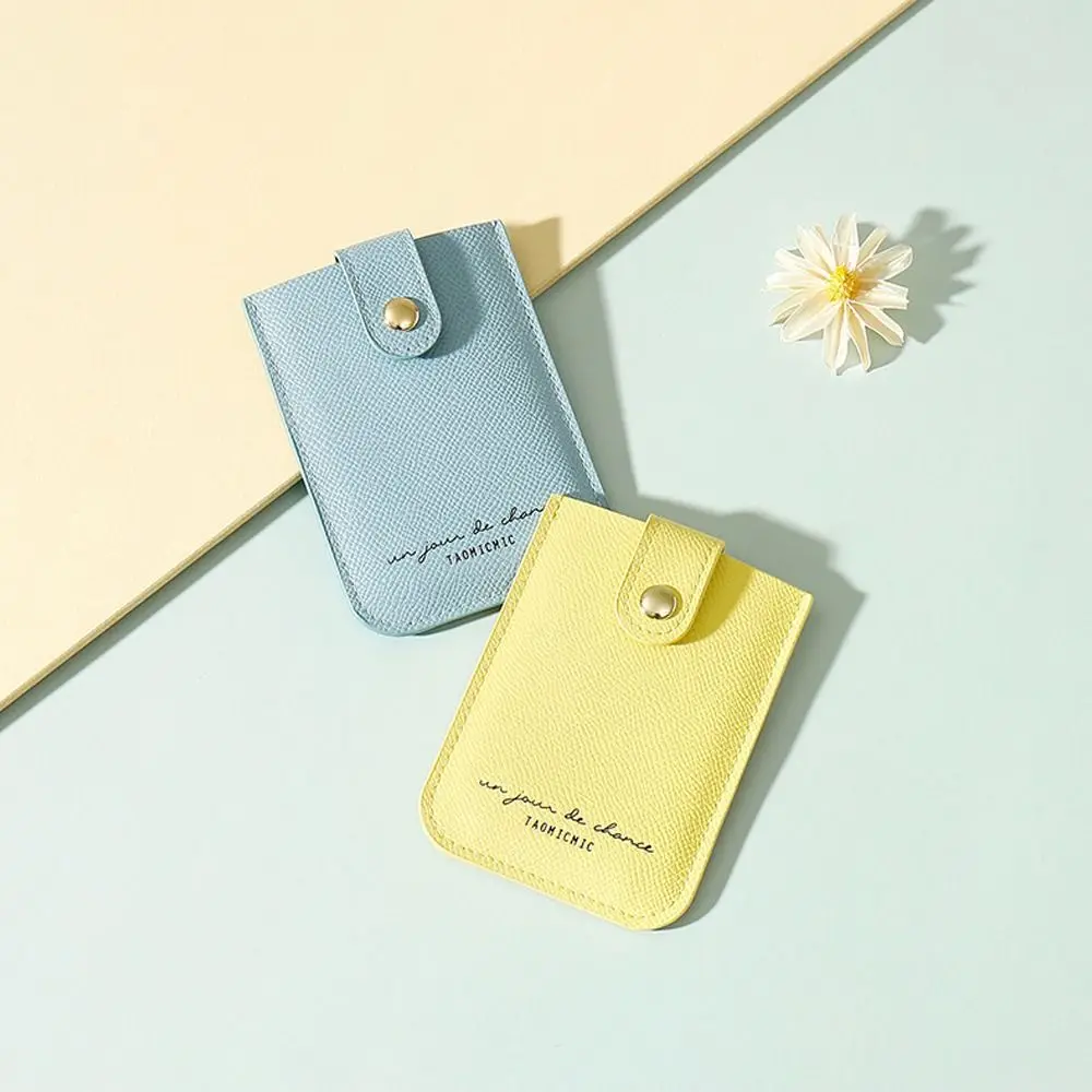 Мини-кошелек из искусственной кожи с 6 карманами для карт, выдвижной кошелек для монет, ламинированный скрытый чехол для визитных карточек для женщин и девочек