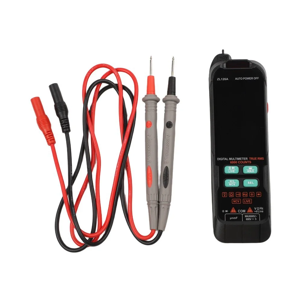 ZL128A True for rms Digital Multimeter 9999 Counts with Temperature Probe and Data Hold Function for Electrical Testing and