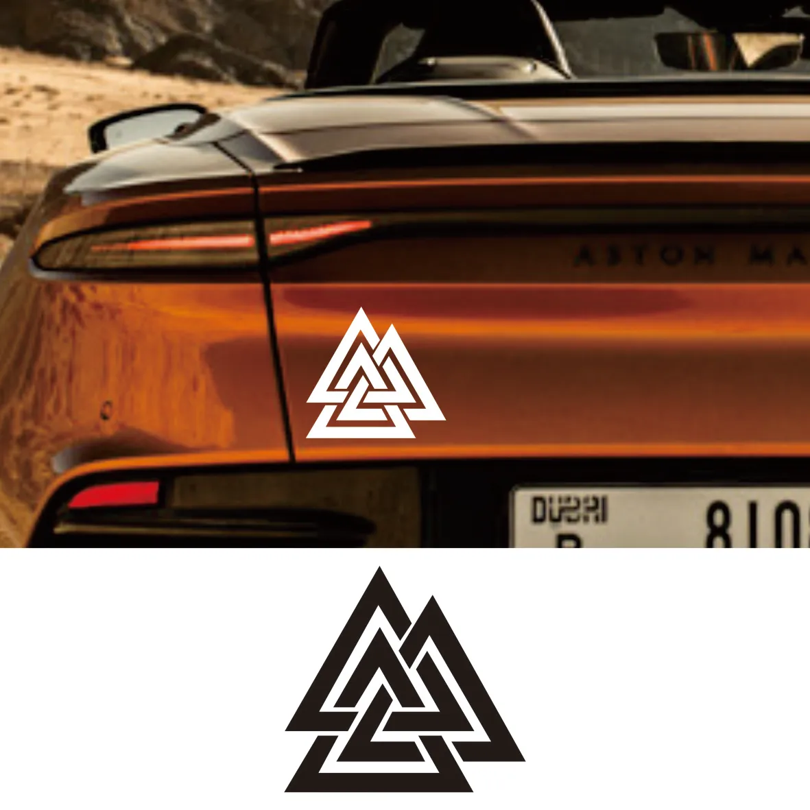 

Old Russian Magic Symbol "Waltz" Vinyl Car Sticker | White/Black Decal for Bumper Decor