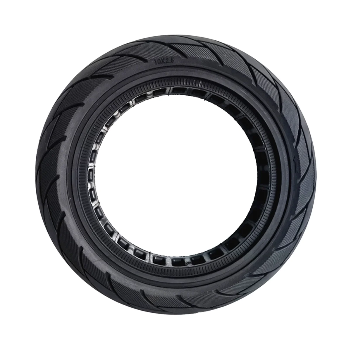 10X2.50-6.5 Hollow Solid Tire MAX G30 Electric Scooter 60/70-6.5 Honeycomb Solid Tire Black 1100G