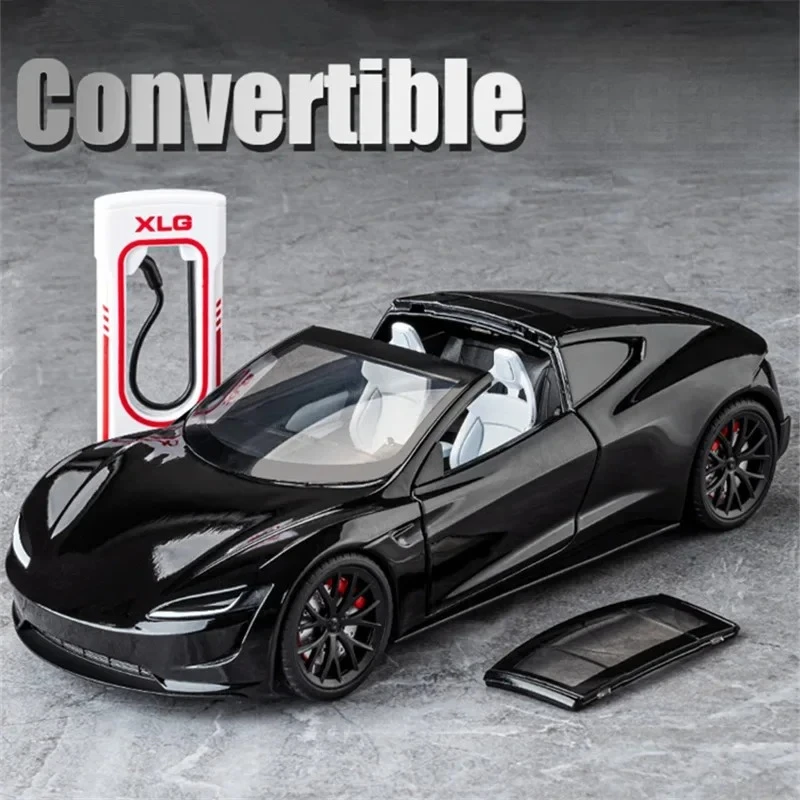 

1:24 Roadster MODEL Y Model 3 model S Alloy Toy Car Sound Light Children Toy Collectible Birthday gift