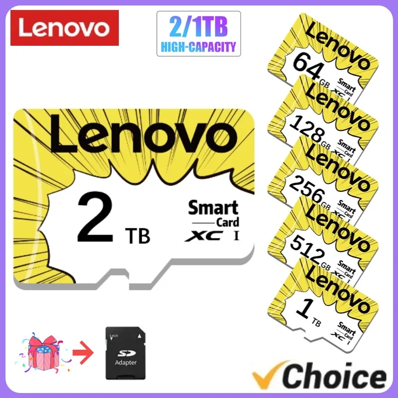 Scheda Flash di memoria originale Lenovo 2TB 1TB fotocamera Micro Tf SD Card 512GB 256GB 128GB scheda Flash SD/TF a grandezza naturale antiurto normale