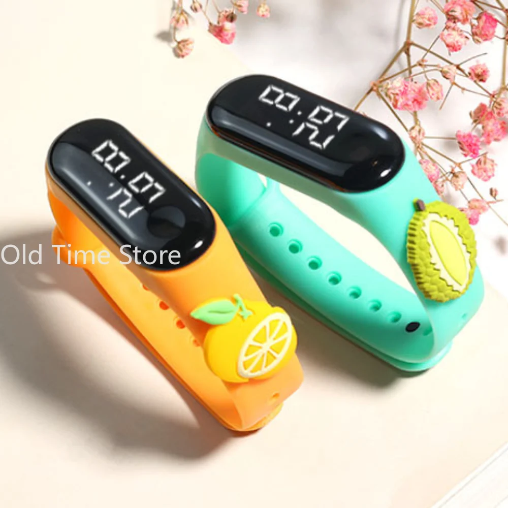 Reloj inteligente LED para niños y niñas, pulsera Digital de dibujos animados, resistente al agua, regalo