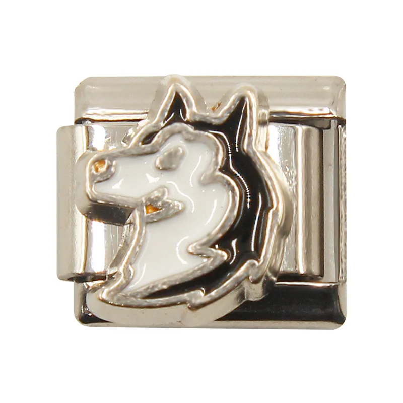 Wolf Koning Letters Hoed Stijl Italiaanse Stijl Link Charme (Past 9Mm Rvs Armband) Sieraden Maken Diy Nieuwe Stijl