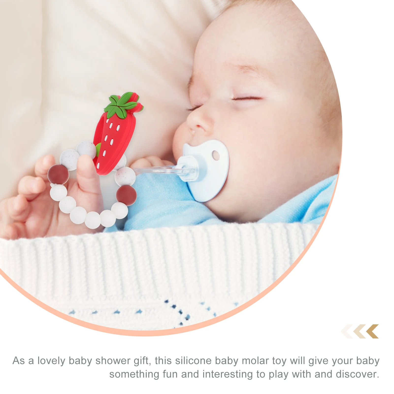 

Креативный браслет с клубникой, детский браслет с фруктами и фруктами для прорезывания зубов, устойчивый к укусам, тренировочный, безопасный, без запаха, забавный ребенок