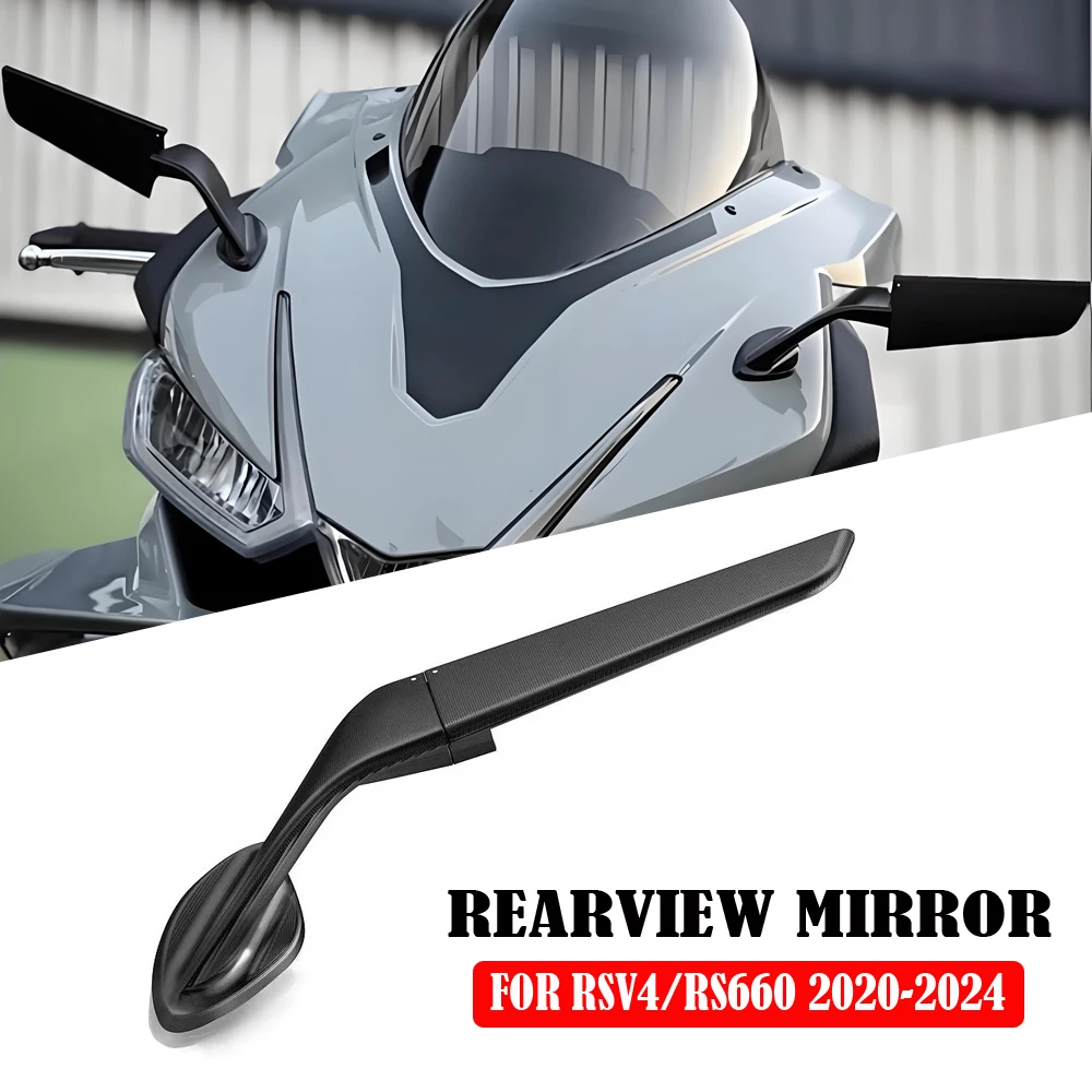 

RS660 Rearview Mirror For Aprilia RSV4 RS660 2020-2025 Stealth Sport Winglet Mirror Kits Adjustable Stealth Mirrors