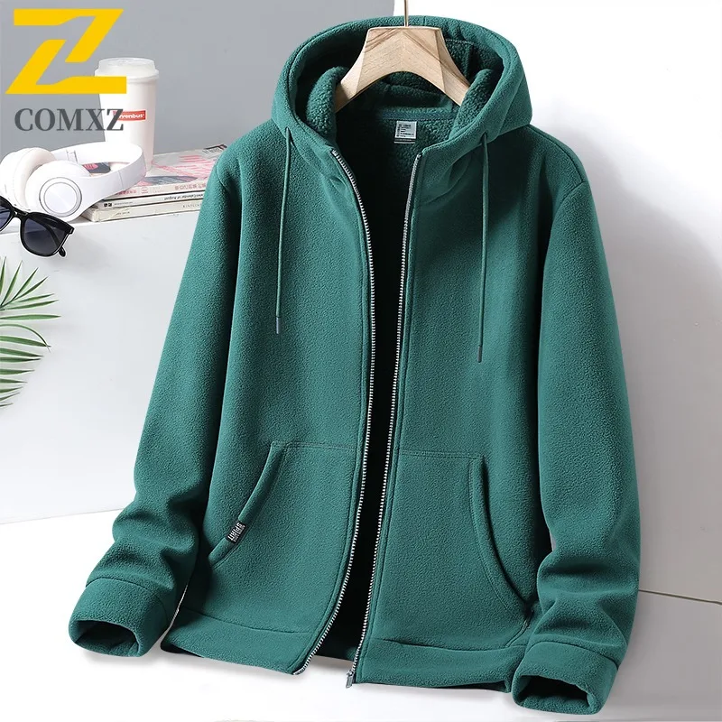 

COMXZ утолщенная мужская куртка для работы на открытом воздухе, ветрозащитная теплая парка, высококачественная однотонная легкая уютная зимняя куртка с воротником с капюшоном
