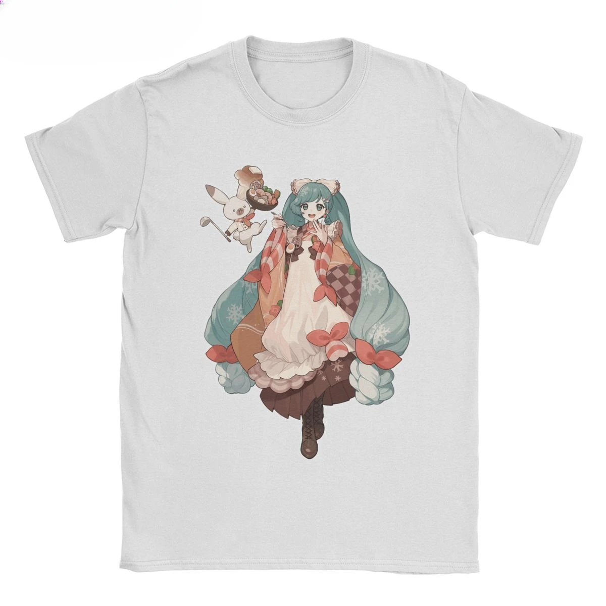 Creative Anime Snow Miku 2024 VOCALOID T-Shirt Men Women  T Shirts Hatsune  Short Sleeve Tees Party Clothes