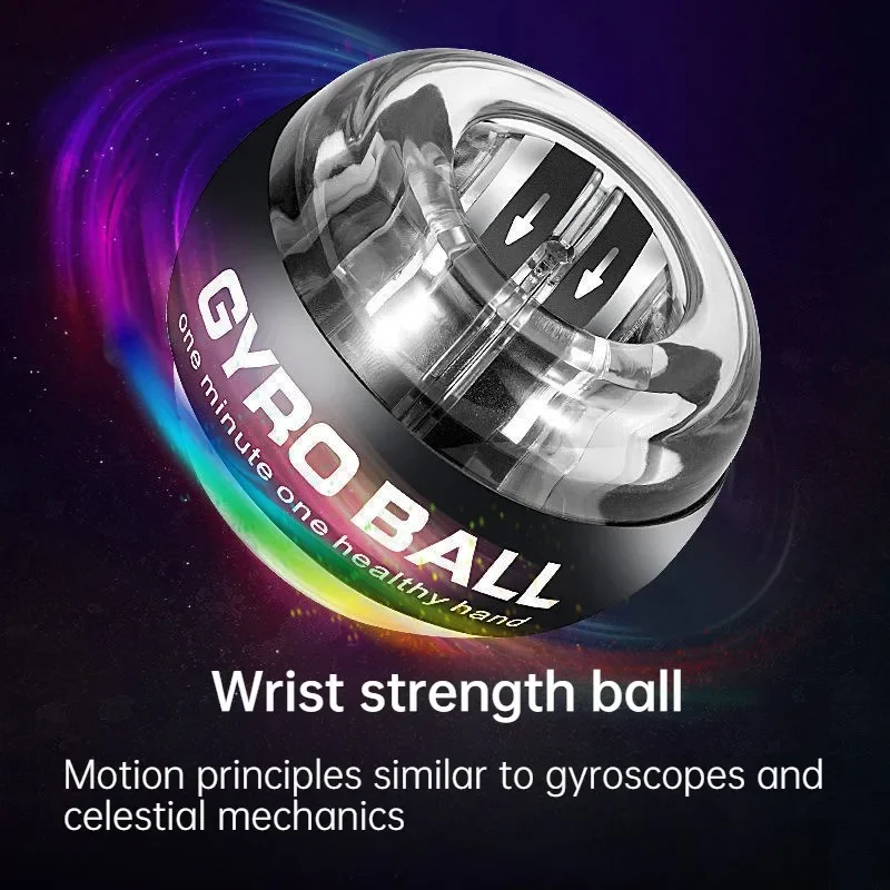 

Wrist Power Ball Magneto-luminescent Colored Light Finger Grip Gyroscope Training Fitness Decompression Grip Strength Exercise