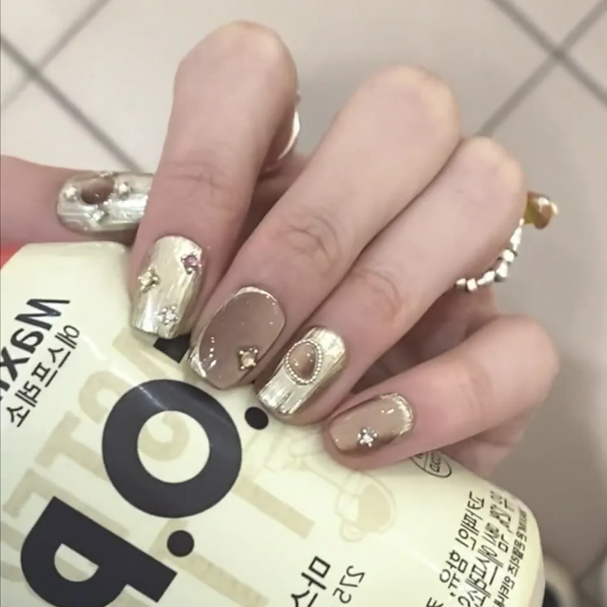 24 قطعة الأظافر الفرنسية البسيطة الوردي والأبيض التدرج تصميم قصير مربع اضغط على الأظافر غطاء كامل مسمار نصائح أدوات مانيكير #3