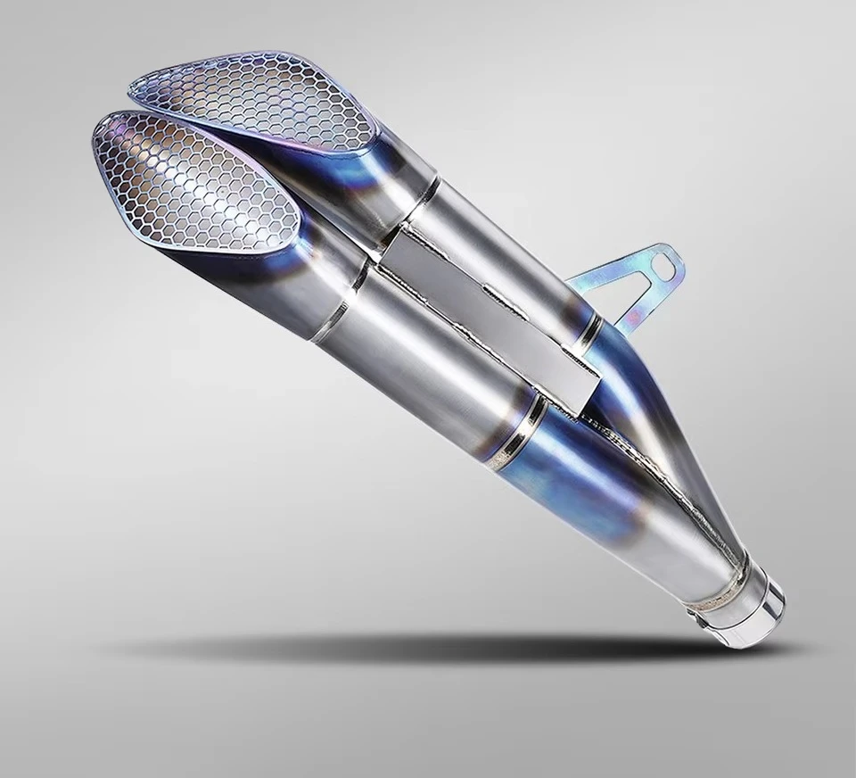 GSX-R1000 Titanium Alloy Full Section NH Dual Outlet Escape Motorcycle Exhaust System Modification for  GSX-R1000