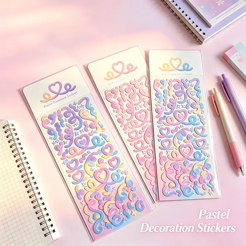 1 Stück Neue Niedliche Kawaii Deko-Aufkleber Koreanische Aufkleber Fotokarten-Deko Kpop Dekorative Toploader Scrapbooking-Sticker Y2K Klein