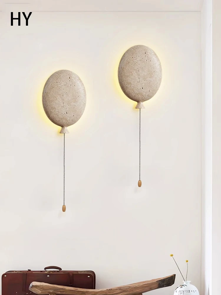 lampada de parede led stone para o quarto das criancas luz criativa de cabeceira estilo creme de balao decoracao nordica iluminacao interior 01