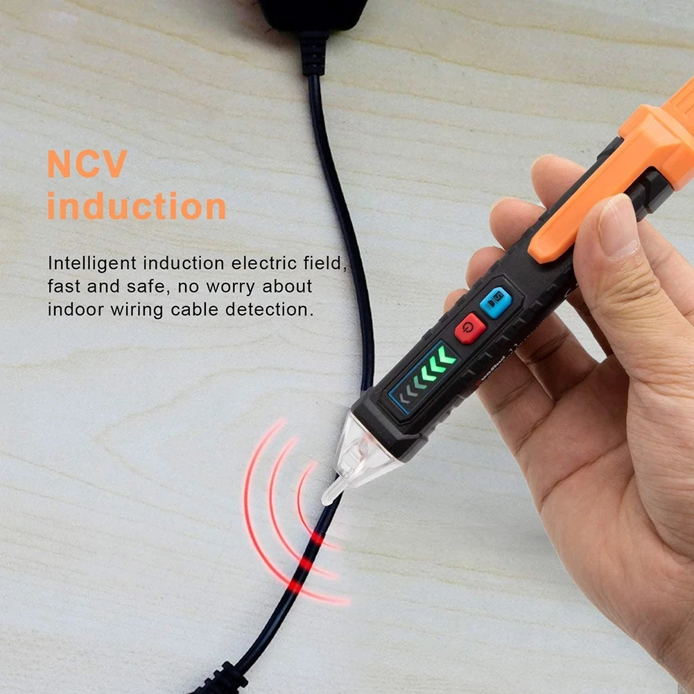 Ruoshui Non-Contact Voltage Tester Pen with Adjustable Sensitivity Dual Range 12V-1000V AC Volt Detector Pen Circuit Tester Tool