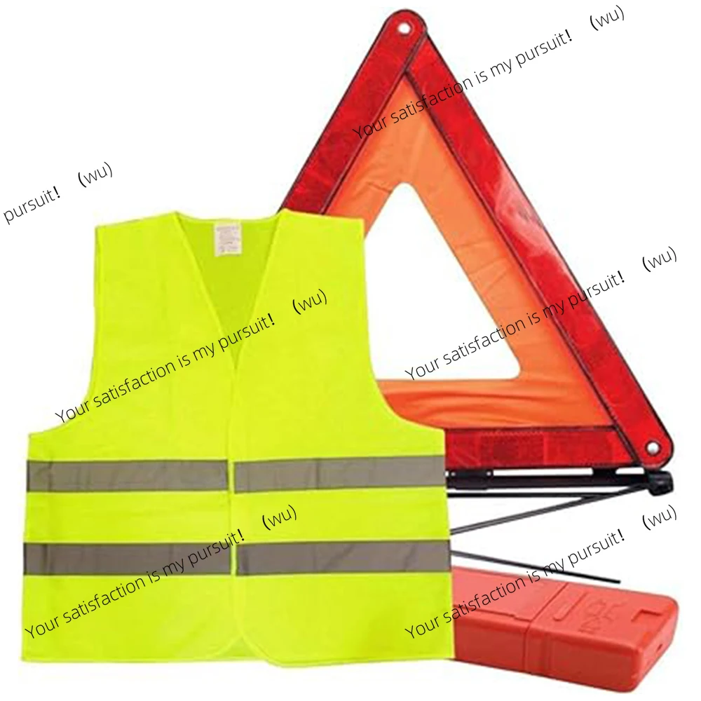 

Car emergency triangle with reflective sheath, fault warning, safety folding stop lights, road reflectors, auto parts