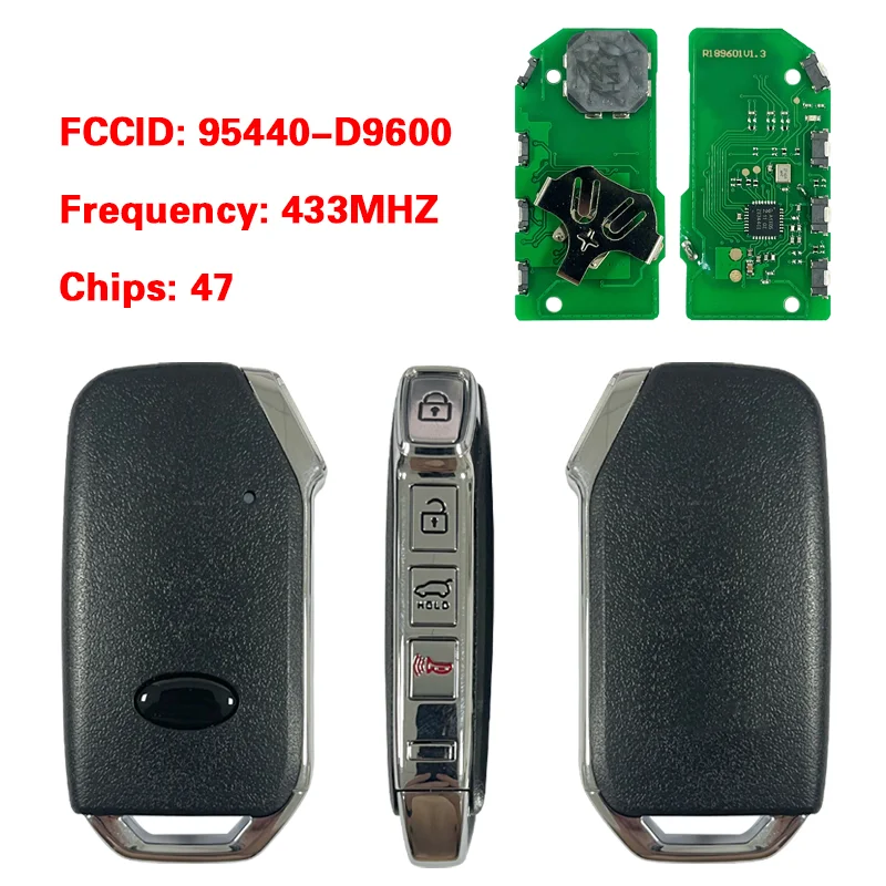 For 2021-2022 Kia Sportage Smart Key Fob Remote Keyless GO P/N 95440-D9600 433MHZ ID47 Chip FCCID: TQ8-FOB-4F24 Car Key