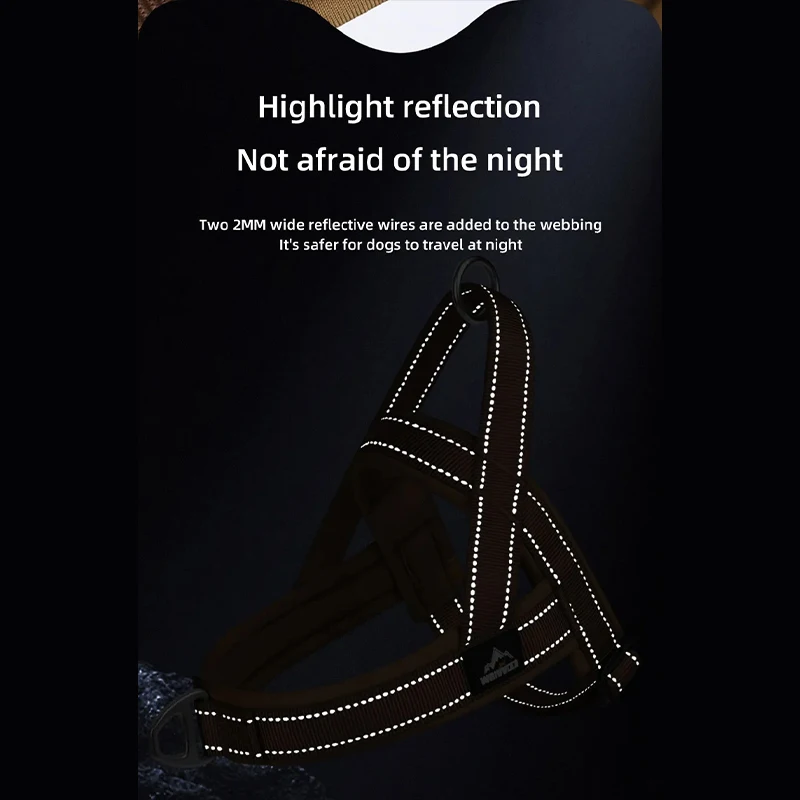 

Взрывозащищенный нейлоновый нагрудный ремень для собак, дышащий, регулируемый, с защитой от расстегивания, аксессуары для домашних животных, подходит для средних и крупных собак