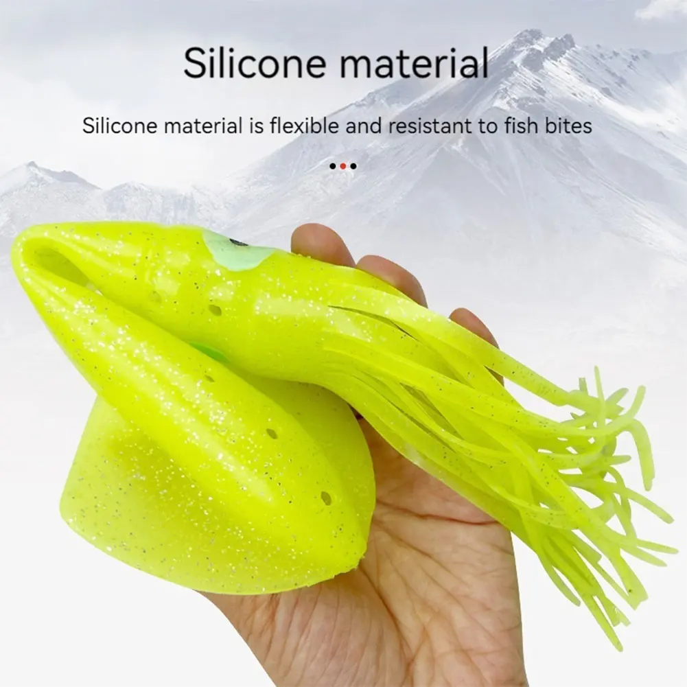 5 قطعة 30 سنتيمتر الصيد لينة السحر مضيئة الأخطبوط البحر الصيد المتذبذب سيليكون الحبار الطعم للمياه المالحة #4