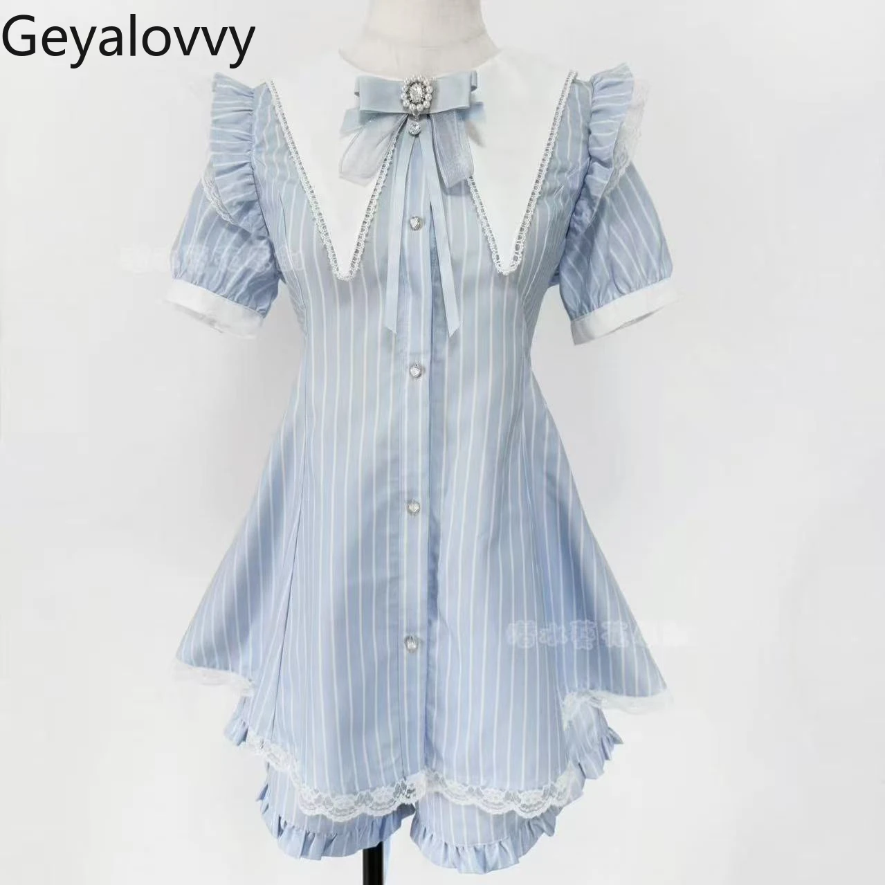 

Оригинальный японский акварельный костюм, весна-лето, новый однобортный облегающий топ с короткими рукавами и шорты, комплект из двух предметов