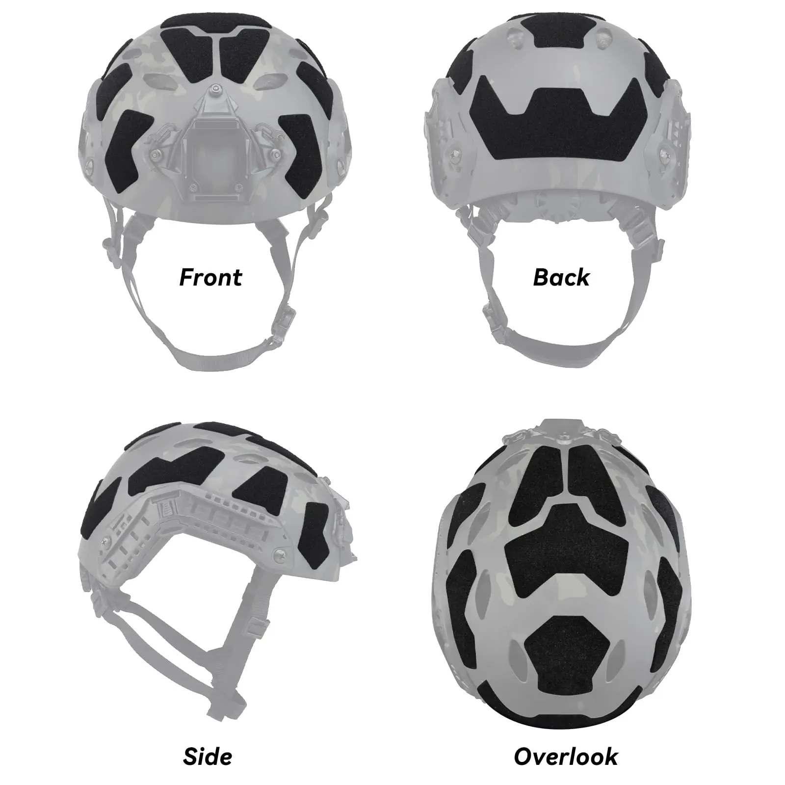 Kit de rembourrage de casque auto-adhésif, coupe super haute, bande universelle Velcros, autocollants de rembourrage pour casque de football, 1 ensemble