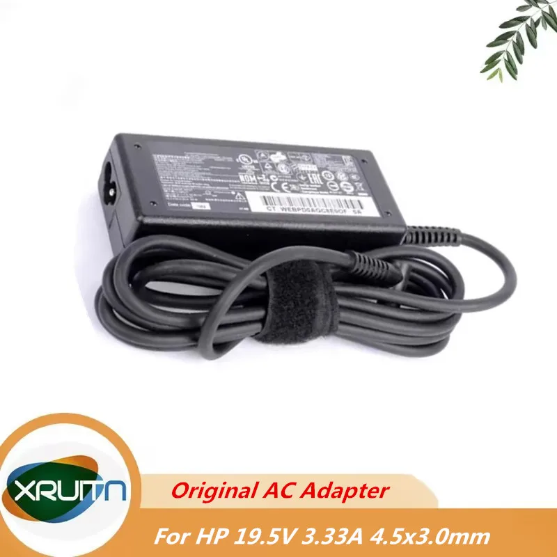 Original 19.5V 3.33A 65W Laptop AC Charger Adapter for hp ProBook 430 440 450 455 G3,710412-001 741727-001 Power Supply Cord