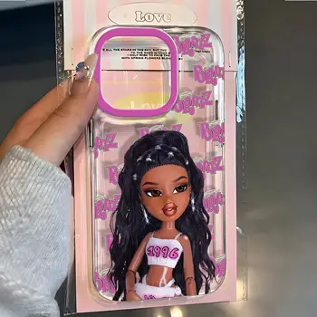 可愛粉紅芭比娃娃手機殼,適用於三星 Galaxy S25 S24 S23 S22 S21 S20 FE Note20 Note10 Edge Plus Ultra 5G 透明保護套 12 最佳銷售 布拉茨娃娃案 - №9