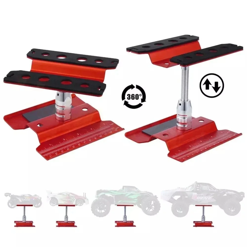 Metalen Aluminium RC Auto Werkstation Werk Stand Reparatie 360 Graden Rotatie Voor 1/8 1/10 1/12 1/16 Schaalmodel