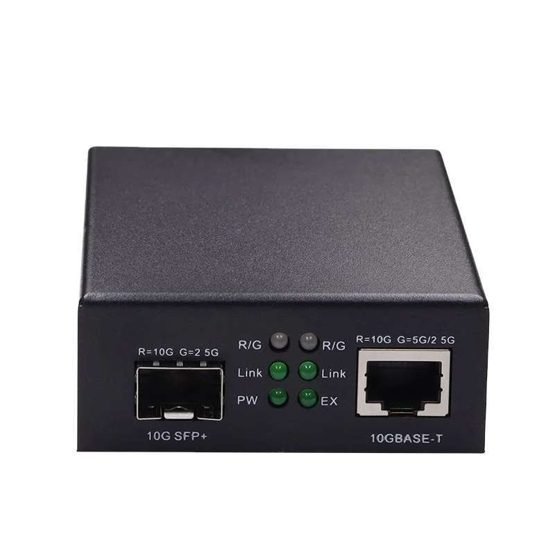 

1*100M/1G/2.5G/10Gbps Adaptive RJ45 port with 1*10Gbps SFP+ Slot 10G Fiber Optic Ethernet Media Converter