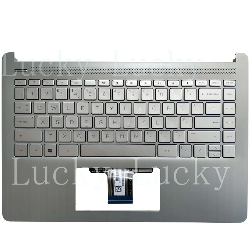 

f f f For HP Pavilion 14-DQ 14S-DR 14Z-FQ TPN-Q221 UK KEYBOARD Palmrest Upper Cover