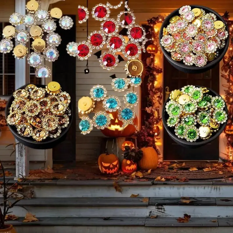 

50p 10/12 мм круглый хрустальный стеклянный швейный камень, клеевые стразы с когтями, золотая основа, пуговицы, пришивные стразы для одежды своими руками, поделки