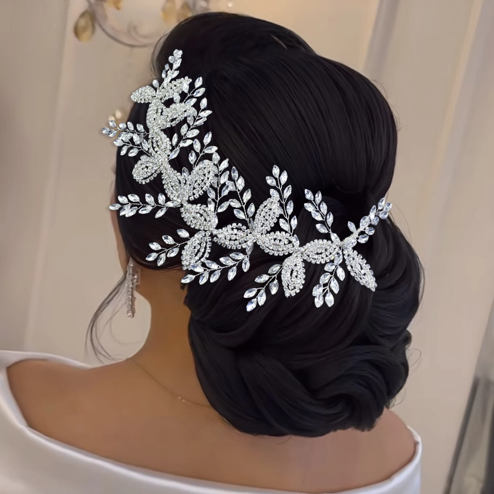 

DZ272 Crystal Rhinestone Bridal Headband For Women Tiara Wedding Hair Accessories Jewelry Headband Colorful Ballroom Headdress