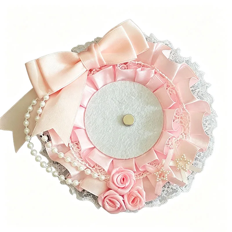 Handgefertigter Lolita Rosetten-Ansteckerhalter, niedlicher Anime Ita Bag Pin-Displayrahmen, Cosplay-Taschenzubehör zum Sammeln von Abzeichen und Pins