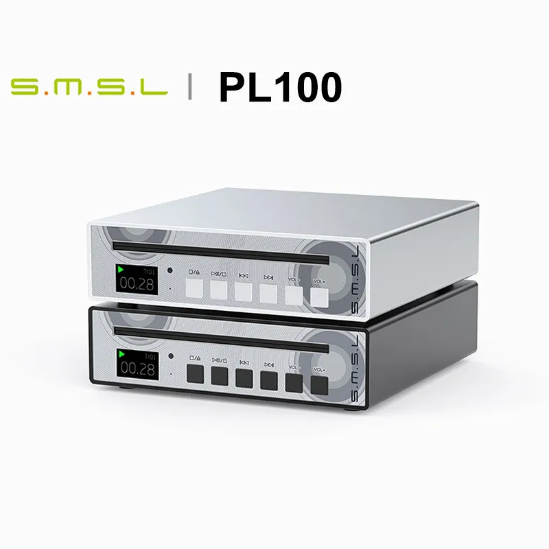 SMSL PL100 CD Player CS43131 decoder optical coaxial 3.5mm headphone output with remote control