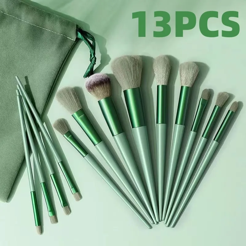 2023 13PCS Makeup Brushes Set Eye Shadow Foundation Women Cosmetic Brush Eyeshadow Blush Powder Blending Beauty Soft Makeup Tool