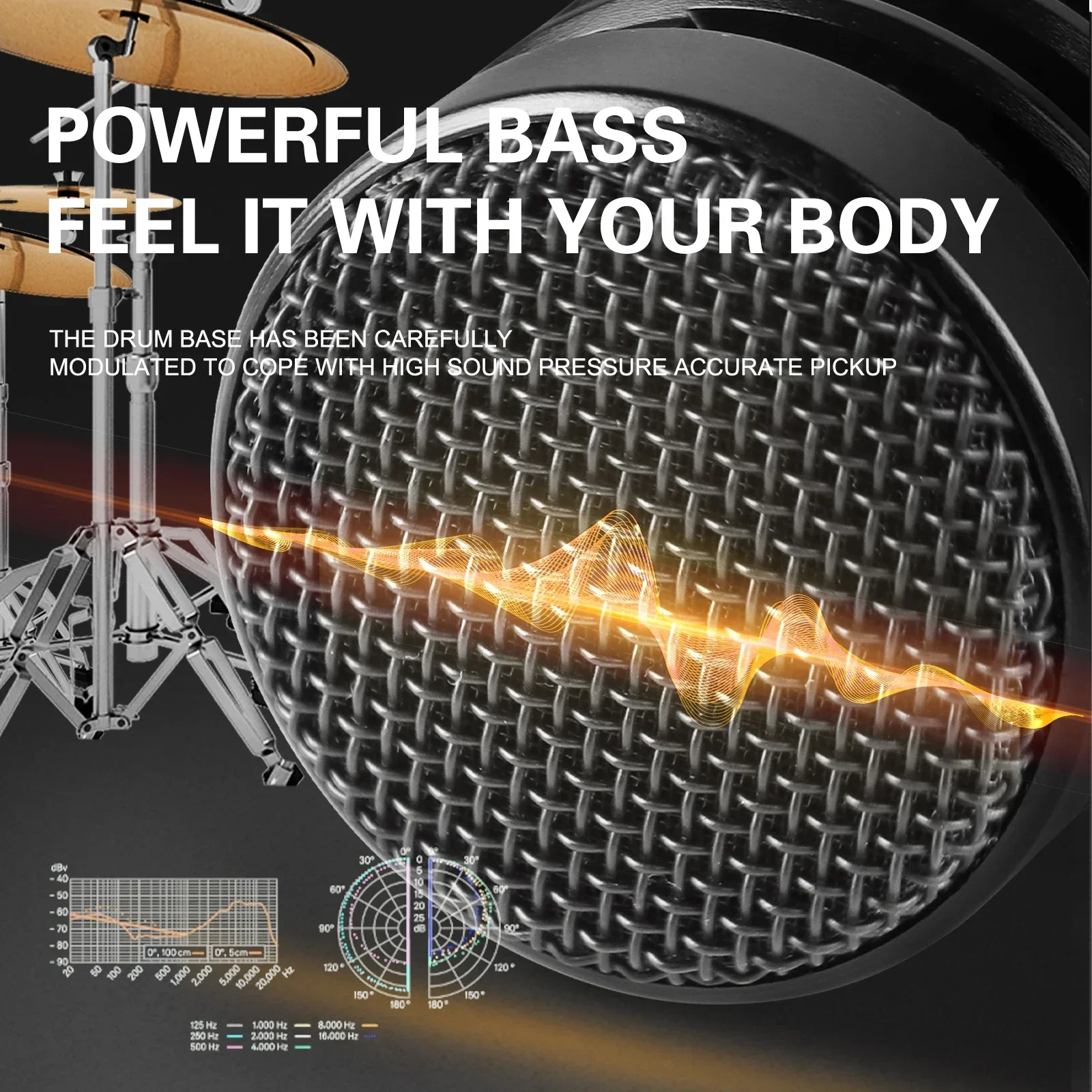 2025 G-MARK GDM8 Music Instruments Drum Microfono Mic Kit Drum Microphone Set Professional