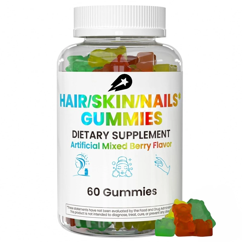 

Biotin 2000mcg, Vitamin A and C, Hyaluronic Acid, Rosehip Skin Moisturizing, Hair and Nail Health Support 60 Vegetarian Capsules