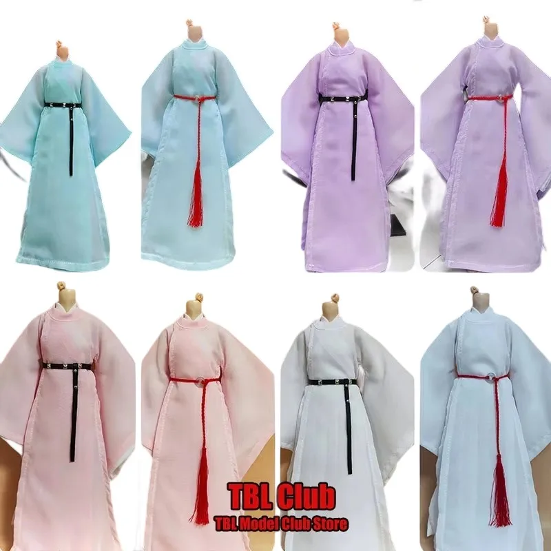 

In Stock 1/6 Scale Male Soldier Ancient Hanfu Cosplay Traditional Dynasty Round Neck Robe Clothes For 12inch Action Figure Doll