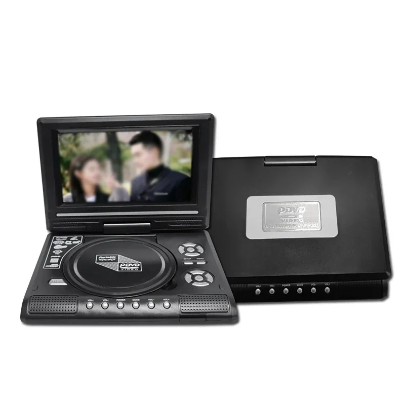Mini DVD Player 7.8 inch Desktop Digital Smart TV CD EVD Disc Players Remote Control Portable Travel 270° Rotatable Screen