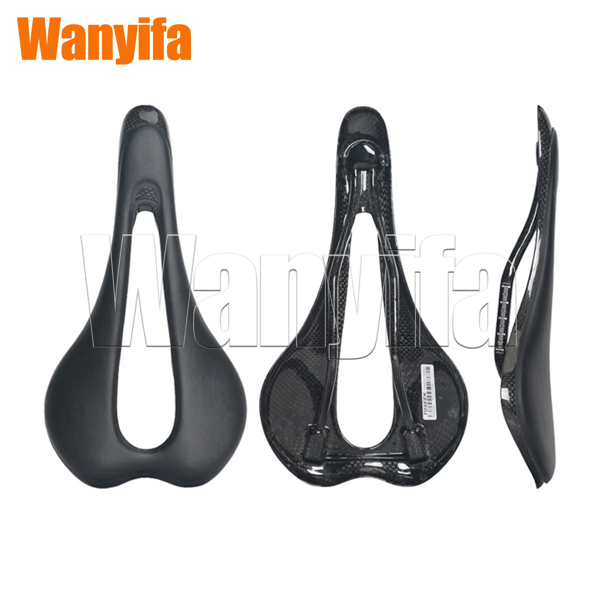 Wanyifa Bicycle Seat Ultra-light Carbon Fiber Clad Hollow Shock Absorbing Front Seat Mat for Mtb Bike