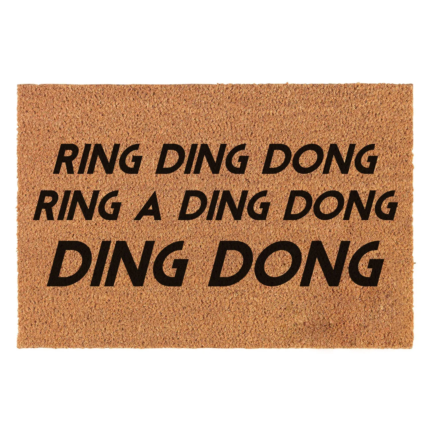 

Funny Coir Doormat Ring Ding Dong Ring A Ding Dong Ding Dong Doormat Welcome Front Porch Decor Doormat 23.6x15.7 inch