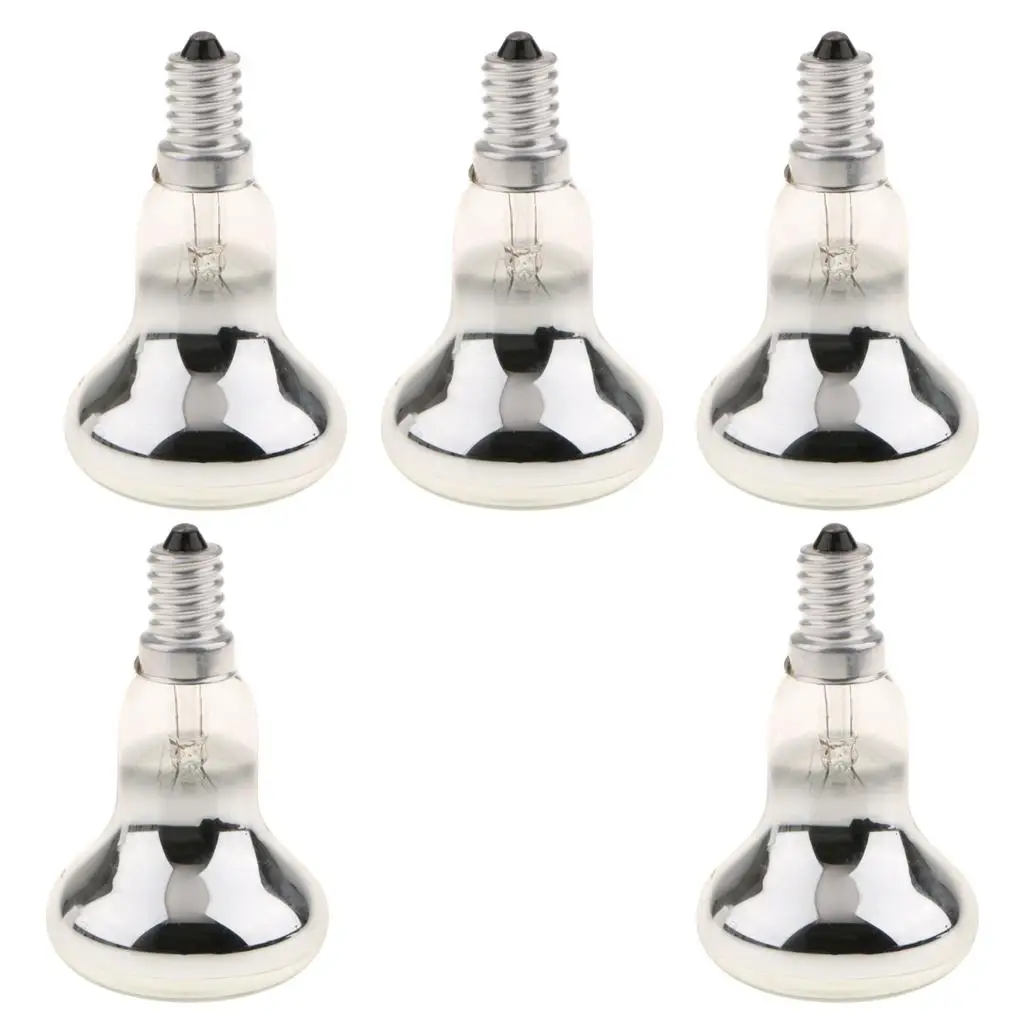 5x R50 SES E14 Clear Reflector Lamp Lightbulb Small Screw 40W