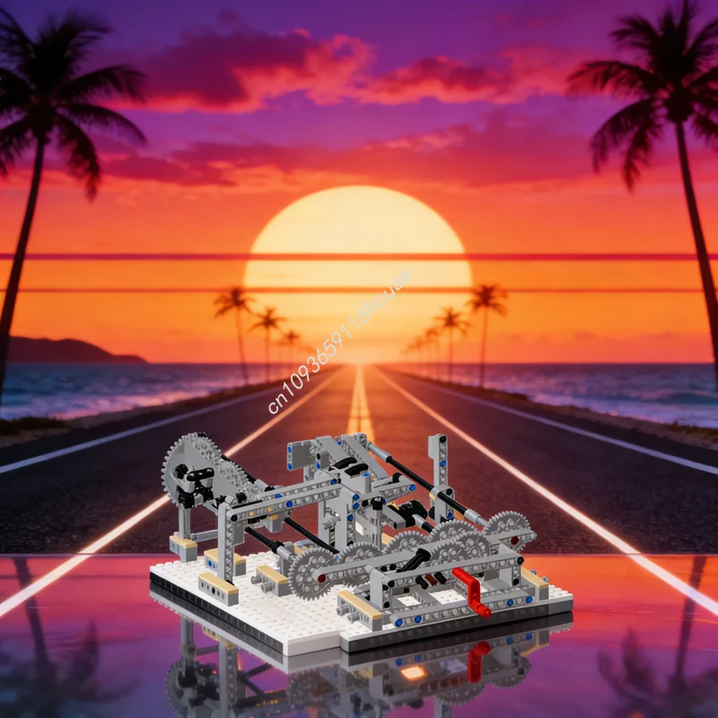 

1222 деталей MOC Technical GBC PL, конструктор, развивающая игрушка, креативный набор для сборки, подарок на Рождество для детей