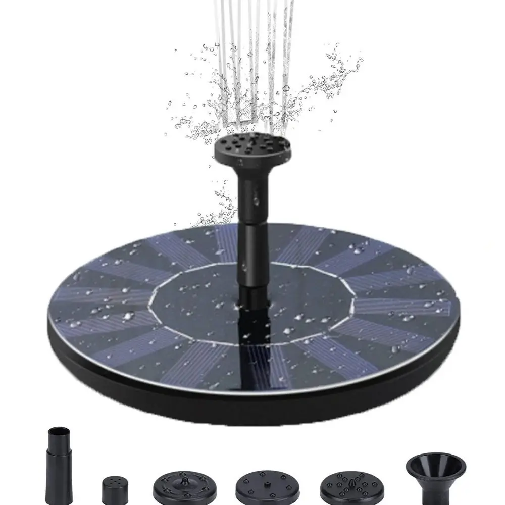 Energy-saving Solar Fountain Pump 13/16/18cm Waterproof Floating Solar Powered Water Fountain Versatile