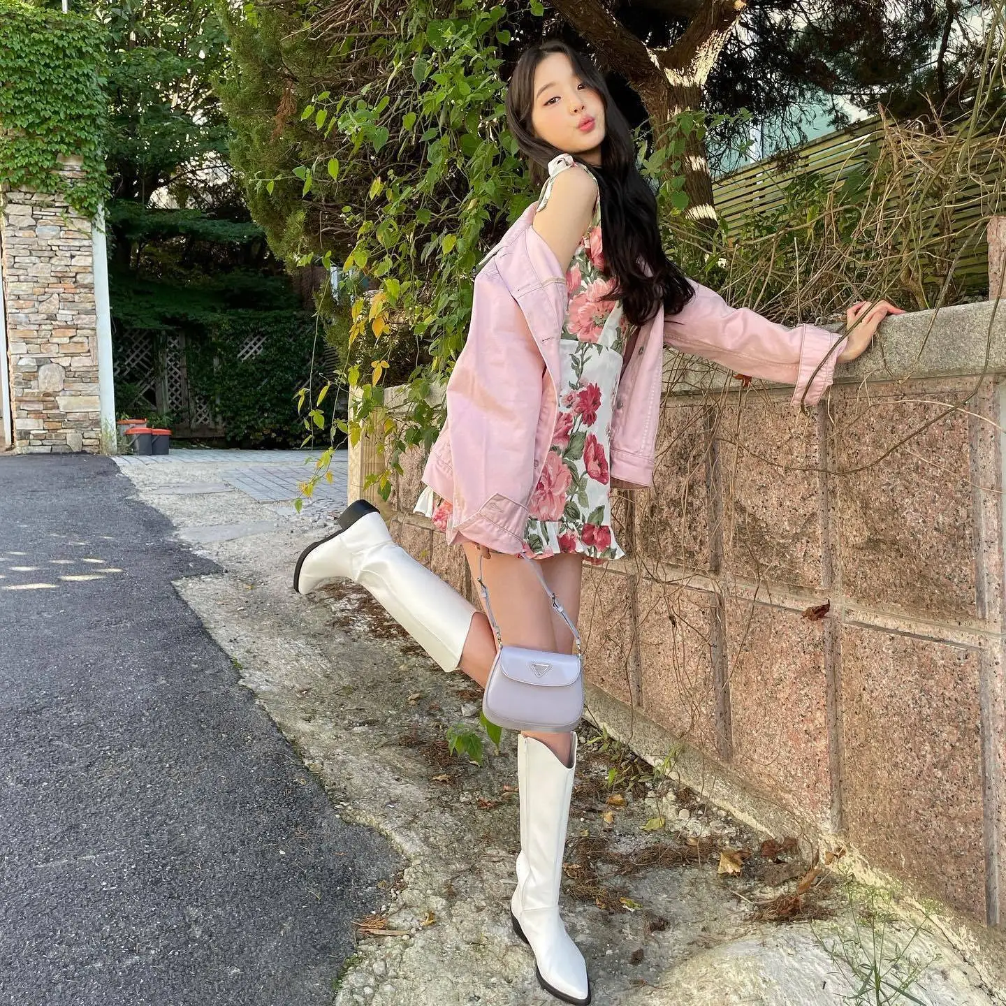 여름 플로럴 드레스, 벨 슬리브, 하이 웨이스트, 휴가용, 편안한 폴리에스터 소재