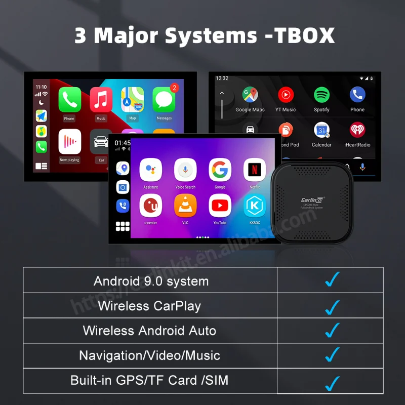 Carlinkit TBOX car Android system interface multimedia video wireless android auto carplay smartbox ai box