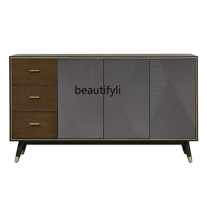 

Light Luxury Sideboard Cabinet Modern Minimalist Nordic Restaurant Tea Cabinet Partition Decoration Entrance Cabinet